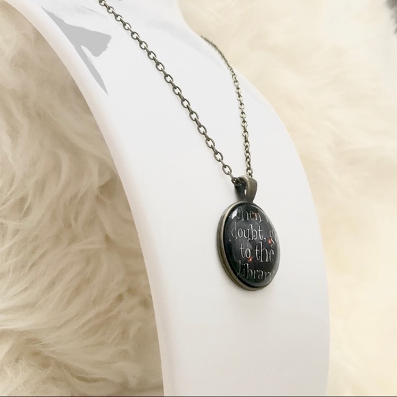 *5 FOR $25* Harry Potter Library Necklace- Gold - Picture 4 of 4